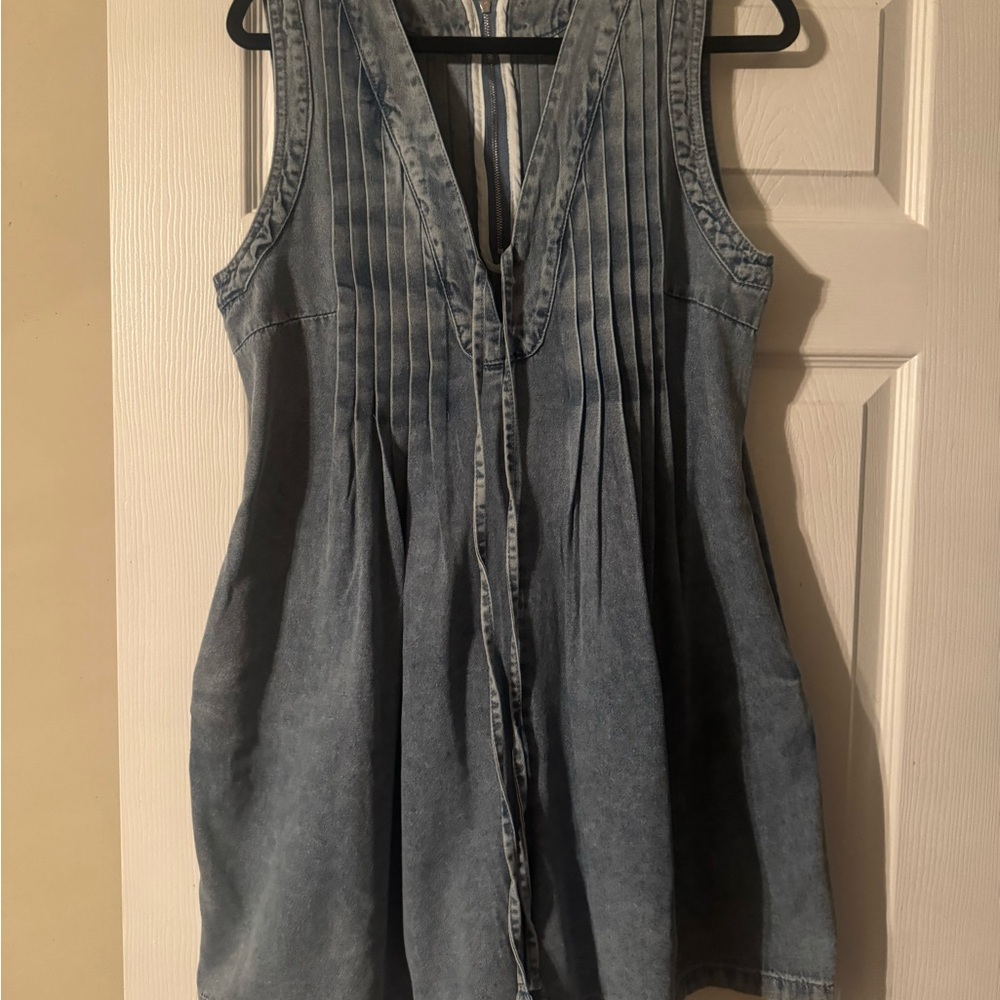 Denim Sleeveless Jumpsuit